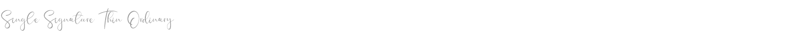 Single Signature font preview